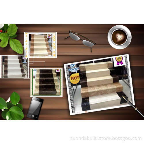 vitrified glazed polished stairs floor tiles, discontinued porcelain step tiles for stairs